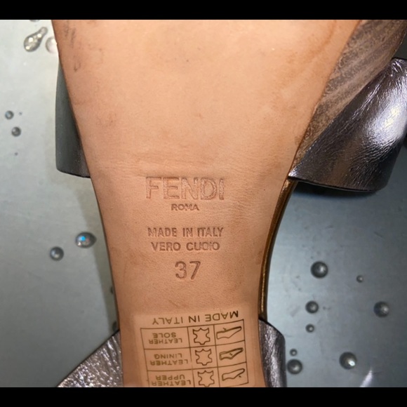 FENDI Leather Platform Ankle Wrap Stilettos Sz 37 - Picture 7 of 13